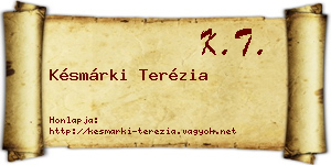 Késmárki Terézia névjegykártya